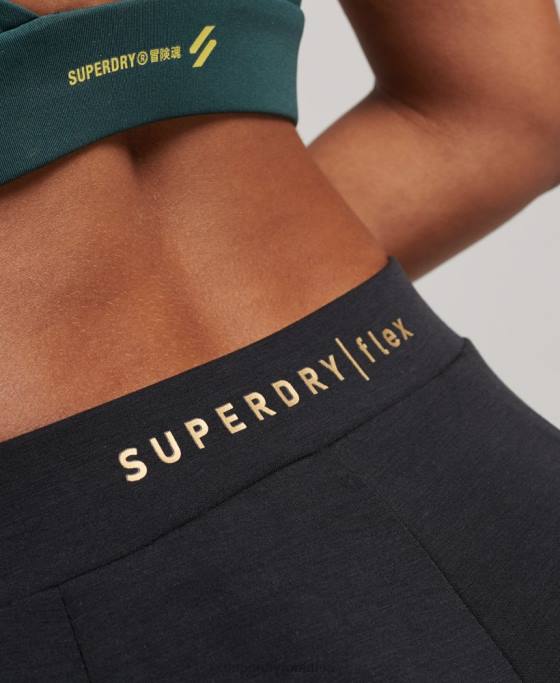 Superdry pantaloni de jogging croiți flex îmbrăcăminte negru femei JX0Z3923