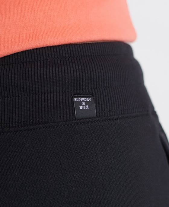 Superdry pantaloni de jogging cu etichetă standard din bumbac organic îmbrăcăminte negru femei JX0Z3941