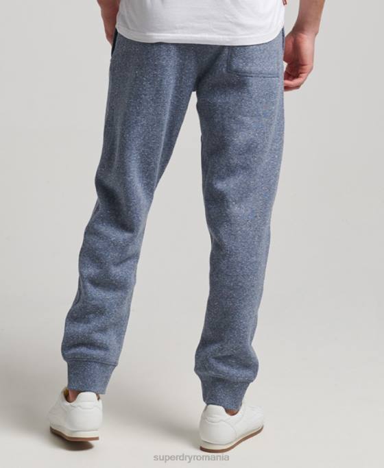 Superdry pantaloni de jogging cu logo vintage brodat îmbrăcăminte albastru bărbați JX0Z6484