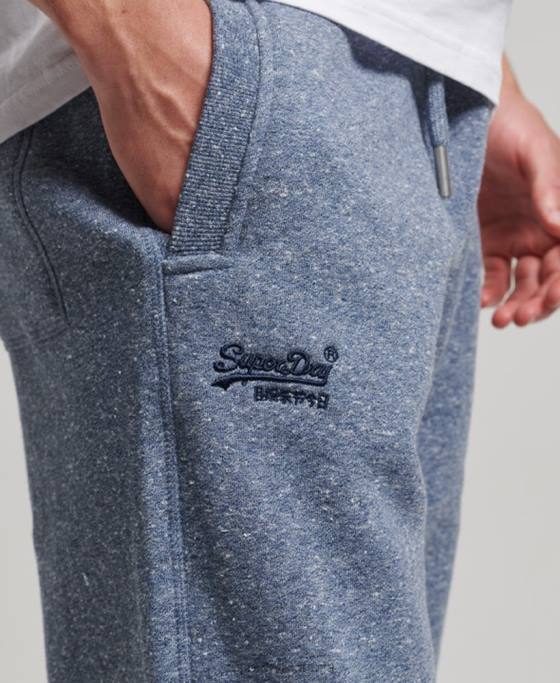 Superdry pantaloni de jogging cu logo vintage brodat îmbrăcăminte albastru bărbați JX0Z6484