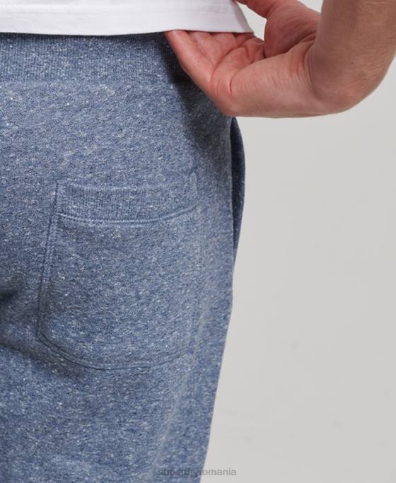Superdry pantaloni de jogging cu logo vintage brodat îmbrăcăminte albastru bărbați JX0Z6484