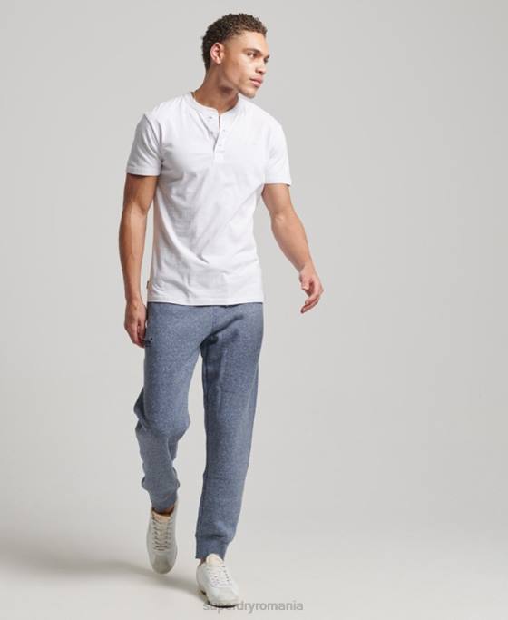 Superdry pantaloni de jogging cu logo vintage brodat îmbrăcăminte albastru bărbați JX0Z6484