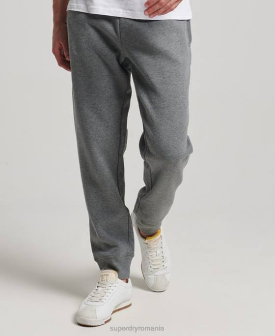 Superdry pantaloni de jogging cu logo vintage brodat îmbrăcăminte gri bărbați JX0Z6483