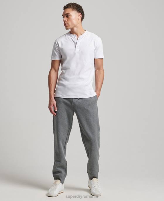 Superdry pantaloni de jogging cu logo vintage brodat îmbrăcăminte gri bărbați JX0Z6483