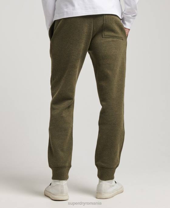 Superdry pantaloni de jogging cu logo vintage brodat îmbrăcăminte kaki bărbați JX0Z6468