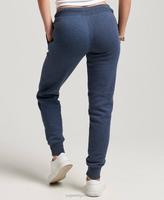 Superdry pantaloni de jogging cu logo vintage brodat îmbrăcăminte marina femei JX0Z3898