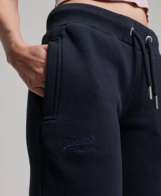 Superdry pantaloni de jogging cu logo vintage brodat îmbrăcăminte marina femei JX0Z3906