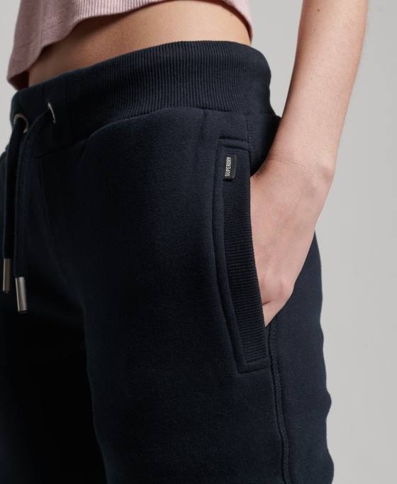 Superdry pantaloni de jogging cu logo vintage brodat îmbrăcăminte marina femei JX0Z3906