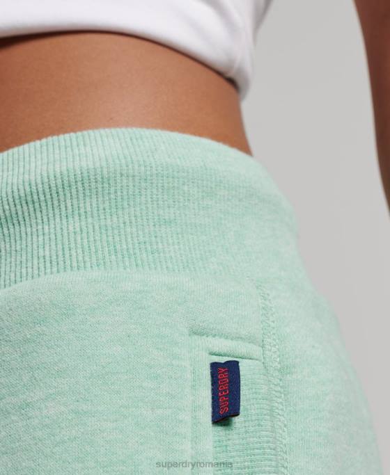 Superdry pantaloni de jogging cu logo vintage brodat îmbrăcăminte verde femei JX0Z3925