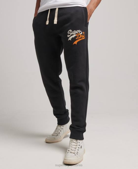 Superdry pantaloni de jogging cu logo vintage îmbrăcăminte negru bărbați JX0Z6425