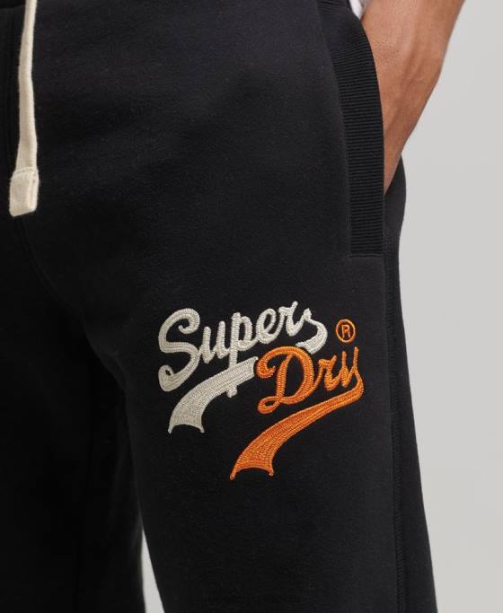 Superdry pantaloni de jogging cu logo vintage îmbrăcăminte negru bărbați JX0Z6425