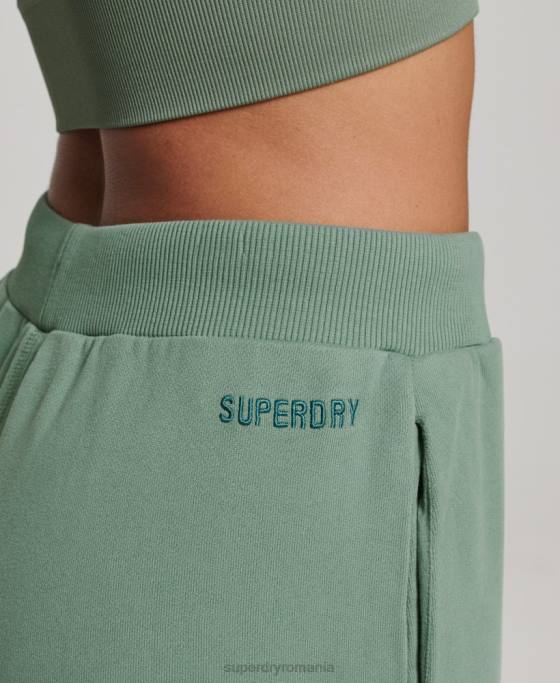 Superdry pantaloni de jogging cu talie mare îmbrăcăminte verde femei JX0Z3901