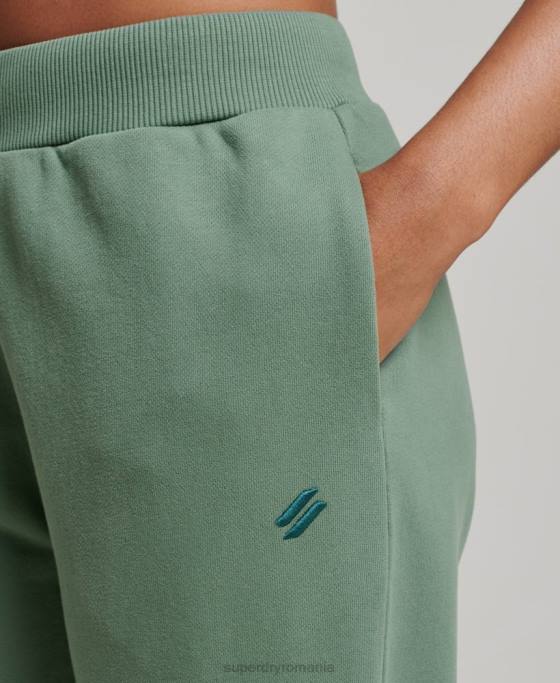 Superdry pantaloni de jogging cu talie mare îmbrăcăminte verde femei JX0Z3901