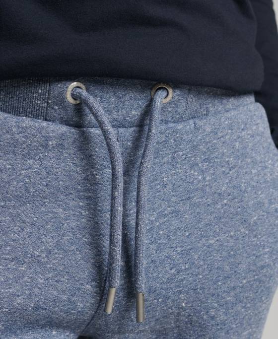 Superdry pantaloni de jogging din bumbac organic brodat cu logo vintage îmbrăcăminte albastru bărbați JX0Z6380