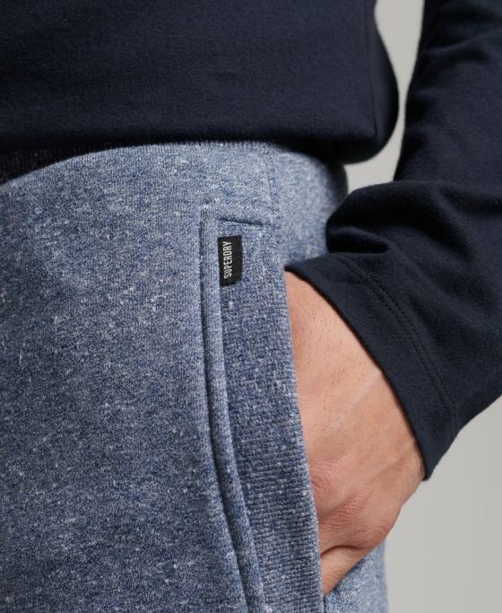 Superdry pantaloni de jogging din bumbac organic brodat cu logo vintage îmbrăcăminte albastru bărbați JX0Z6380