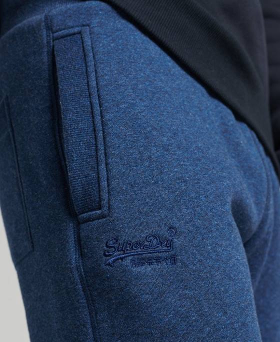 Superdry pantaloni de jogging din bumbac organic brodat cu logo vintage îmbrăcăminte albastru bărbați JX0Z6383
