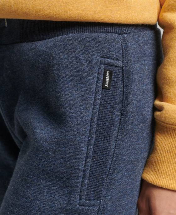 Superdry pantaloni de jogging din bumbac organic brodat cu logo vintage îmbrăcăminte marina femei JX0Z3929