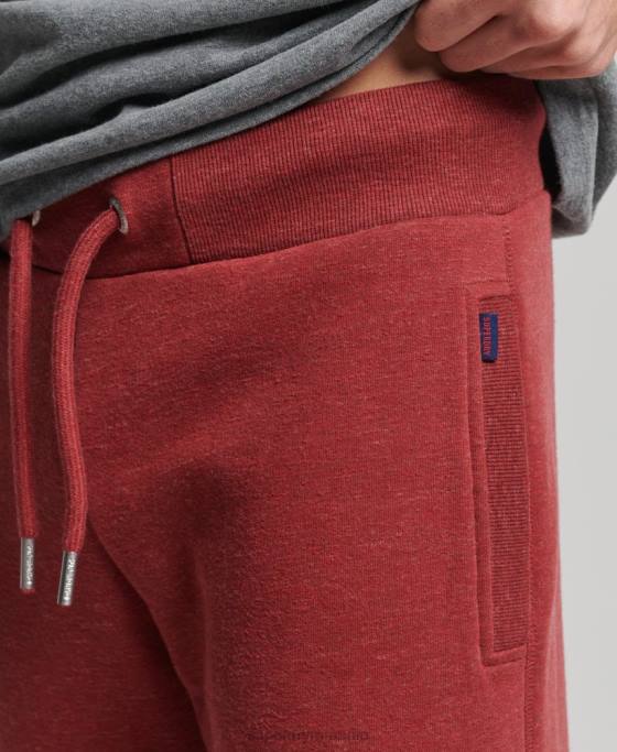 Superdry pantaloni de jogging din bumbac organic brodat cu logo vintage îmbrăcăminte roșu bărbați JX0Z6387