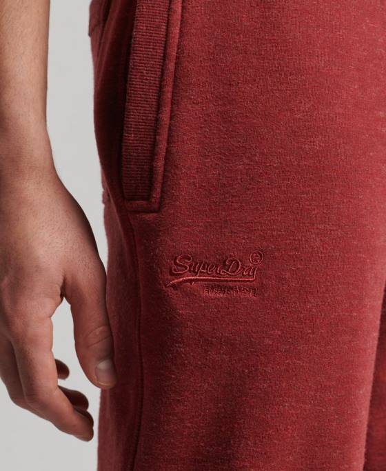Superdry pantaloni de jogging din bumbac organic brodat cu logo vintage îmbrăcăminte roșu bărbați JX0Z6387