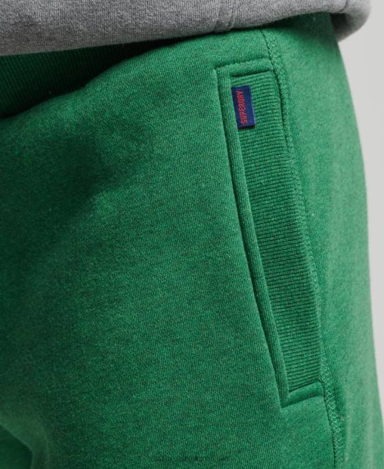 Superdry pantaloni de jogging din bumbac organic brodat cu logo vintage îmbrăcăminte verde bărbați JX0Z6381