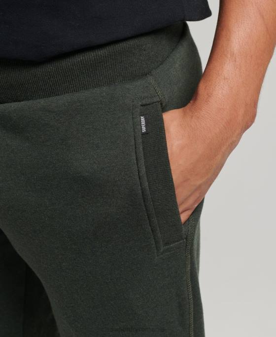 Superdry pantaloni de jogging din bumbac organic brodat cu logo vintage îmbrăcăminte verde bărbați JX0Z6437