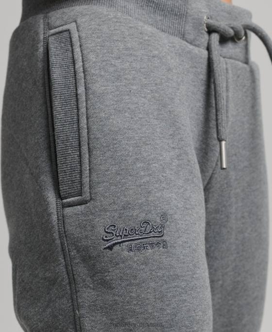 Superdry pantaloni de jogging din bumbac organic cu logo esențial îmbrăcăminte gri femei JX0Z6675
