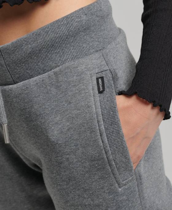 Superdry pantaloni de jogging din bumbac organic cu logo esențial îmbrăcăminte gri femei JX0Z6675