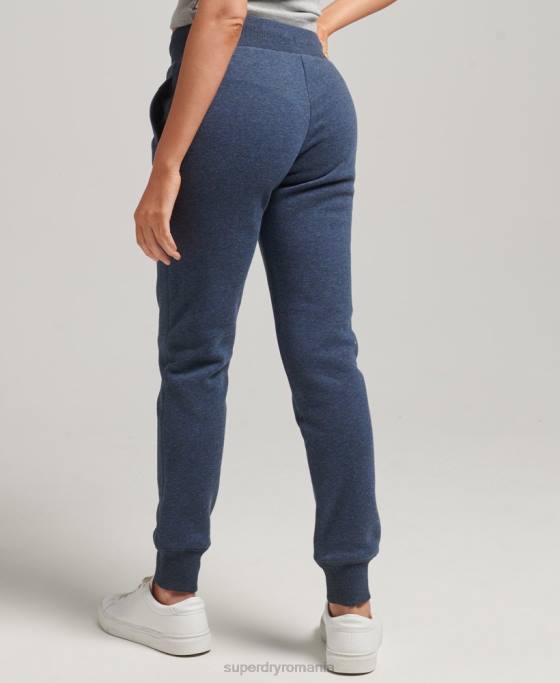 Superdry pantaloni de jogging din bumbac organic cu logo esențial îmbrăcăminte marina femei JX0Z3912