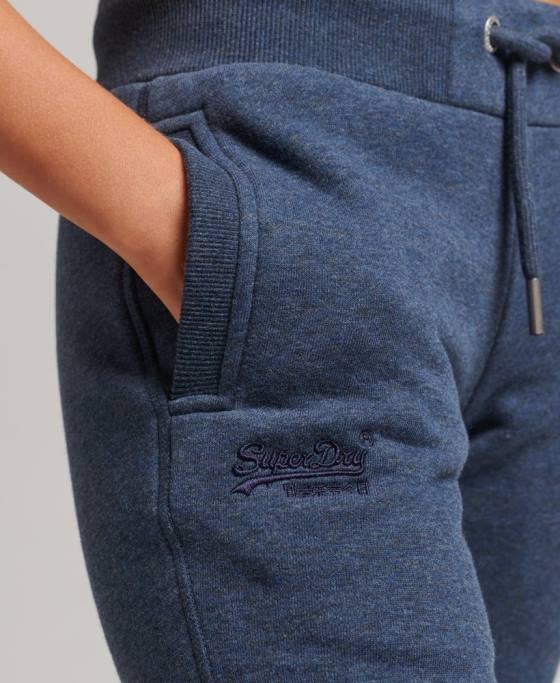 Superdry pantaloni de jogging din bumbac organic cu logo esențial îmbrăcăminte marina femei JX0Z3912