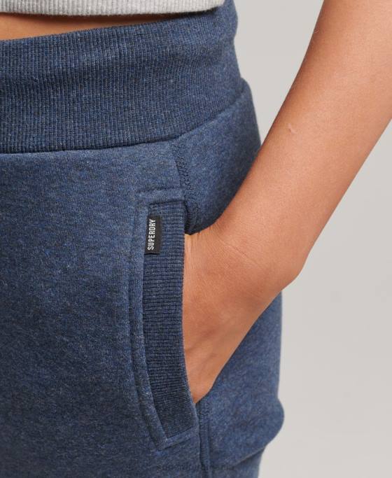 Superdry pantaloni de jogging din bumbac organic cu logo esențial îmbrăcăminte marina femei JX0Z3912