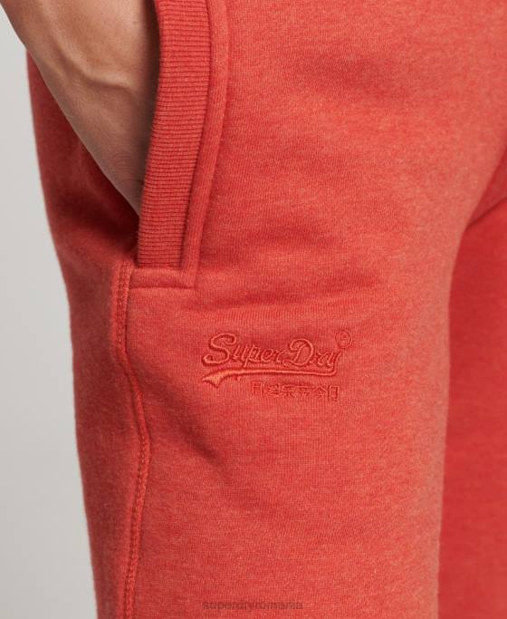 Superdry pantaloni de jogging din bumbac organic cu logo esențial îmbrăcăminte portocale femei JX0Z6537