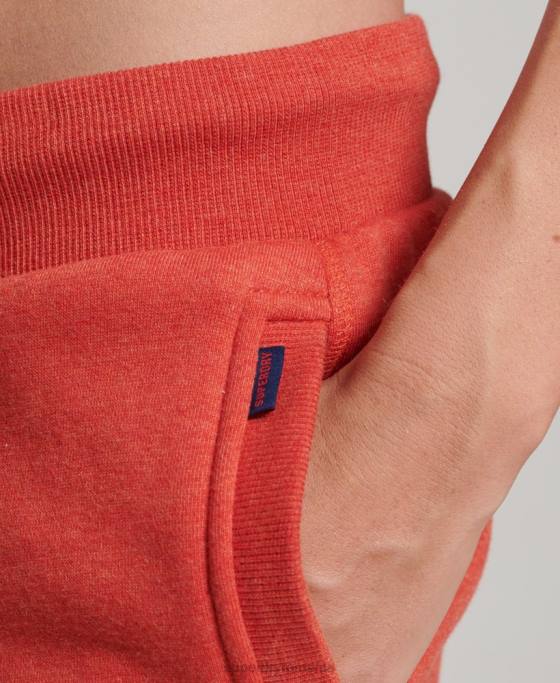 Superdry pantaloni de jogging din bumbac organic cu logo esențial îmbrăcăminte portocale femei JX0Z6537