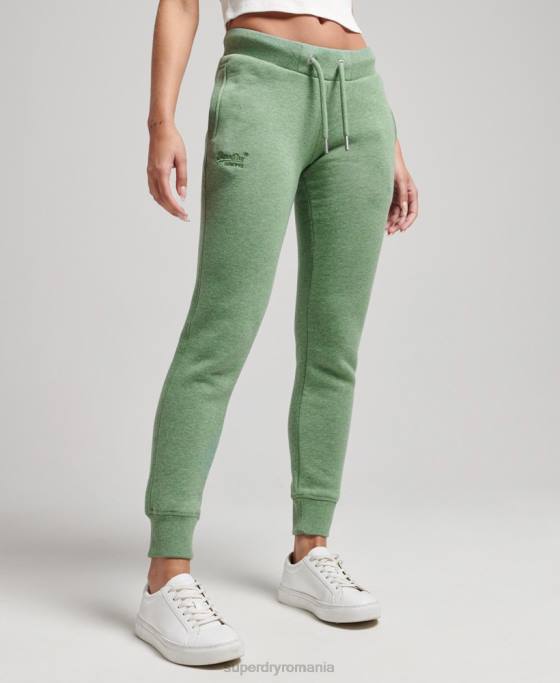 Superdry pantaloni de jogging din bumbac organic cu logo esențial îmbrăcăminte verde femei JX0Z6704