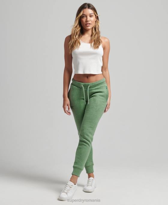 Superdry pantaloni de jogging din bumbac organic cu logo esențial îmbrăcăminte verde femei JX0Z6704