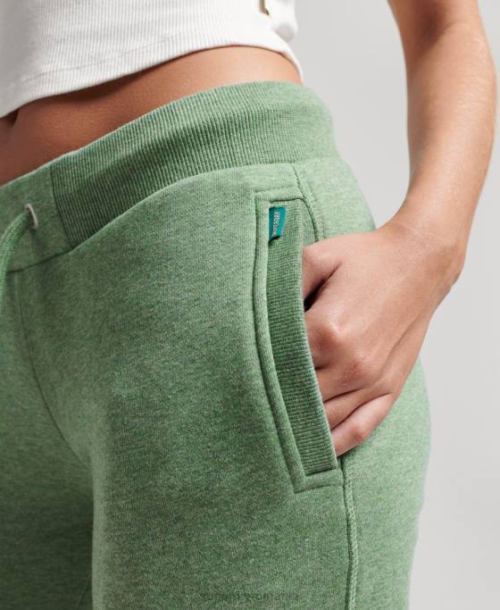 Superdry pantaloni de jogging din bumbac organic cu logo esențial îmbrăcăminte verde femei JX0Z6704
