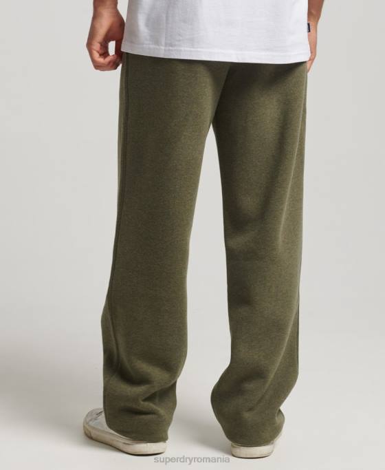 Superdry pantaloni de jogging drepti din bumbac organic cu logo vintage îmbrăcăminte verde bărbați JX0Z80