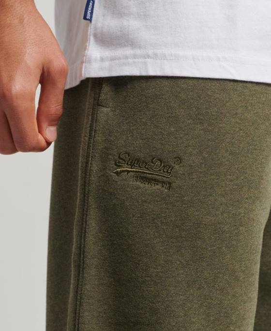 Superdry pantaloni de jogging drepti din bumbac organic cu logo vintage îmbrăcăminte verde bărbați JX0Z80