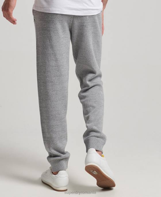 Superdry pantaloni de jogging esentiali din bumbac organic studios îmbrăcăminte gri bărbați JX0Z6408