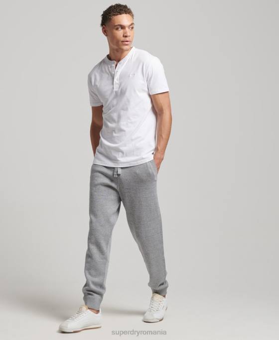 Superdry pantaloni de jogging esentiali din bumbac organic studios îmbrăcăminte gri bărbați JX0Z6408
