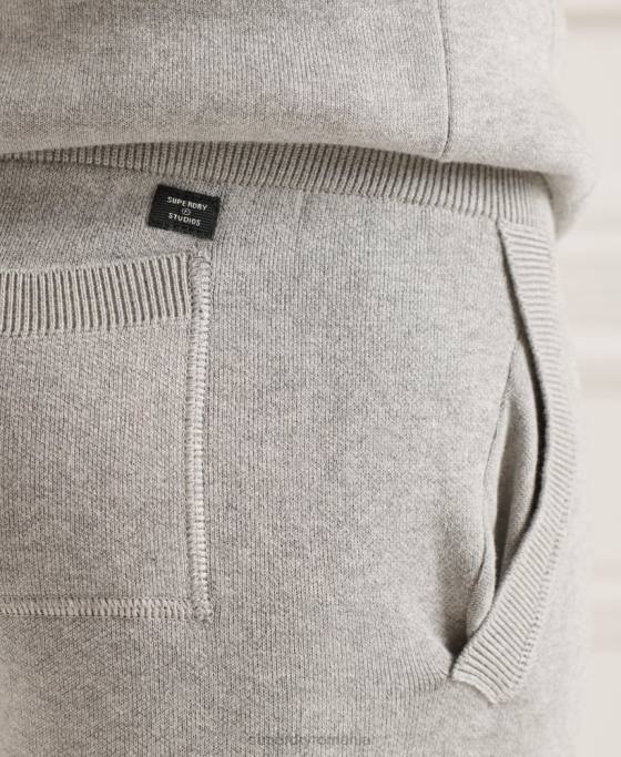 Superdry pantaloni de jogging esentiali din bumbac organic studios îmbrăcăminte gri deschis bărbați JX0Z6452