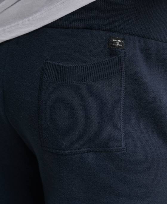 Superdry pantaloni de jogging esentiali din bumbac organic studios îmbrăcăminte marina bărbați JX0Z6395
