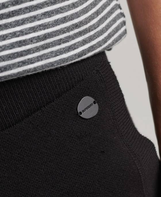 Superdry pantaloni de jogging esentiali din bumbac organic studios îmbrăcăminte negru bărbați JX0Z6480