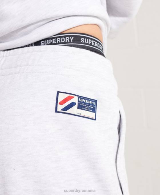 Superdry pantaloni de jogging esențiali din bumbac organic îmbrăcăminte gri deschis femei JX0Z6682