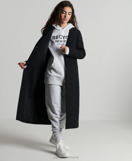 Superdry pantaloni de jogging micro top reciclați îmbrăcăminte gri deschis femei JX0Z6687