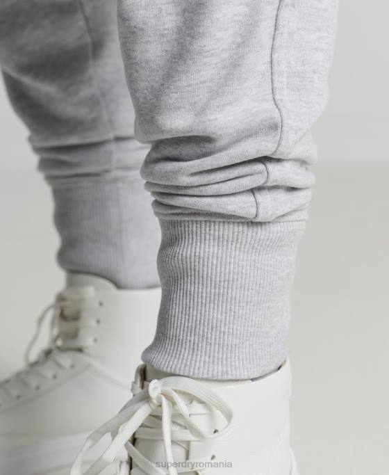 Superdry pantaloni de jogging micro top reciclați îmbrăcăminte gri deschis femei JX0Z6687