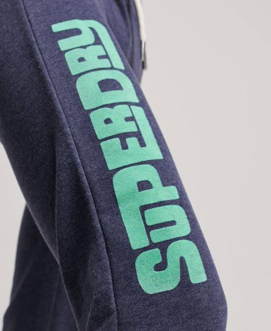 Superdry pantaloni de jogging neperiați decupați cali îmbrăcăminte marina femei JX0Z3916