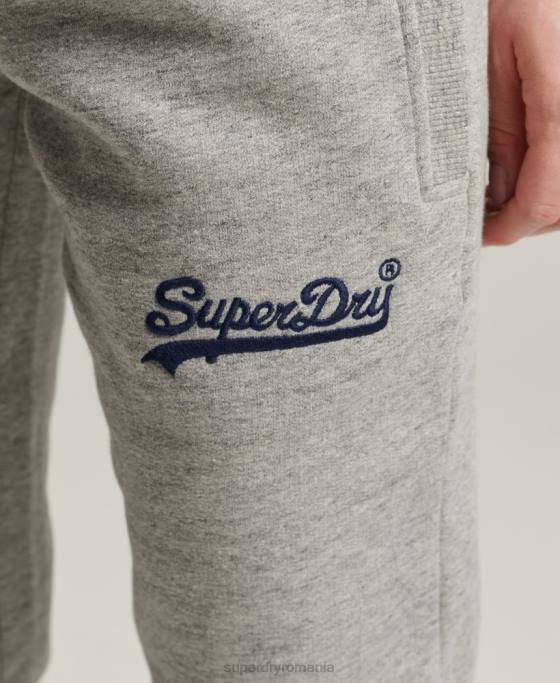Superdry pantaloni de jogging pentru colegiu cu logo vintage îmbrăcăminte gri femei JX0Z6656