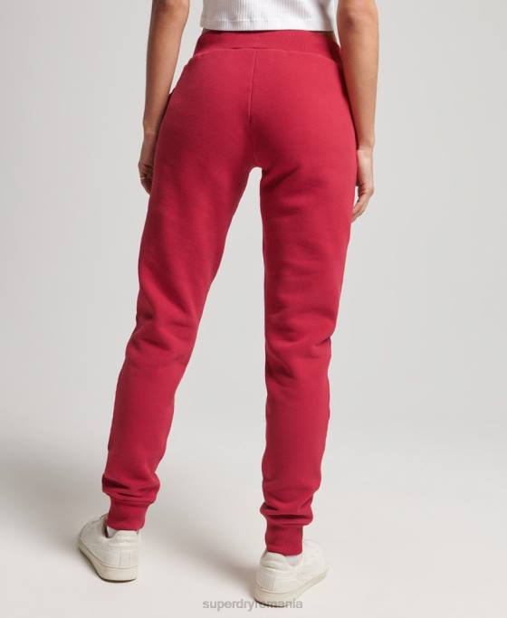 Superdry pantaloni de jogging pentru colegiu cu logo vintage îmbrăcăminte roșu femei JX0Z6574