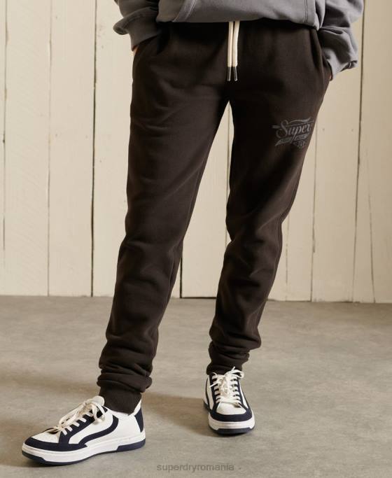 Superdry pantaloni de jogging stil script îmbrăcăminte maro femei JX0Z6584