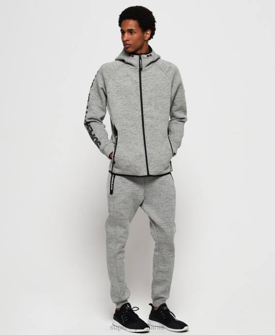 Superdry pantaloni de jogging subțiri stretch tech îmbrăcăminte gri bărbați JX0Z1442